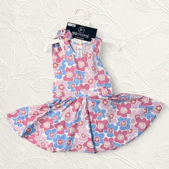 90 Degree By Reflex Other - NWT Floral Sleeveless Dress set for Toddlers size 2T